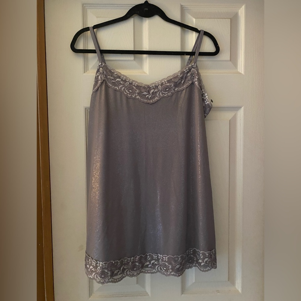 Accepting offers- Lane Bryant Lavender-Gray Lace Trim Cami